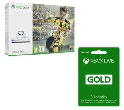 MICROSOFT Xbox One S with FIFA 17 & 3 Month Xbox LIVE Gold Membership Bundle